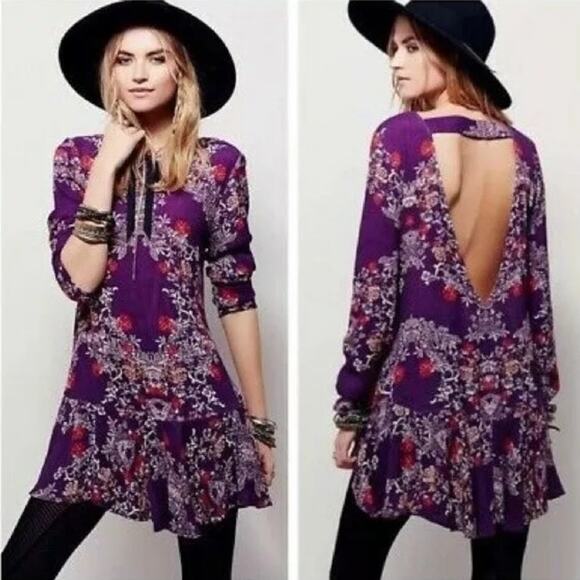 Free People Smooth Talker Floral Tunic Dress, Size S - Picture 1 of 11